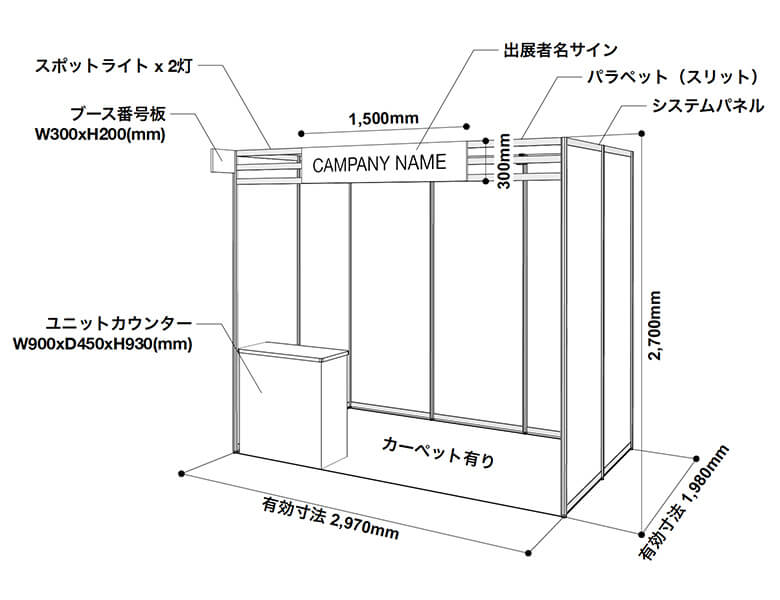 6㎡ パッケージブース